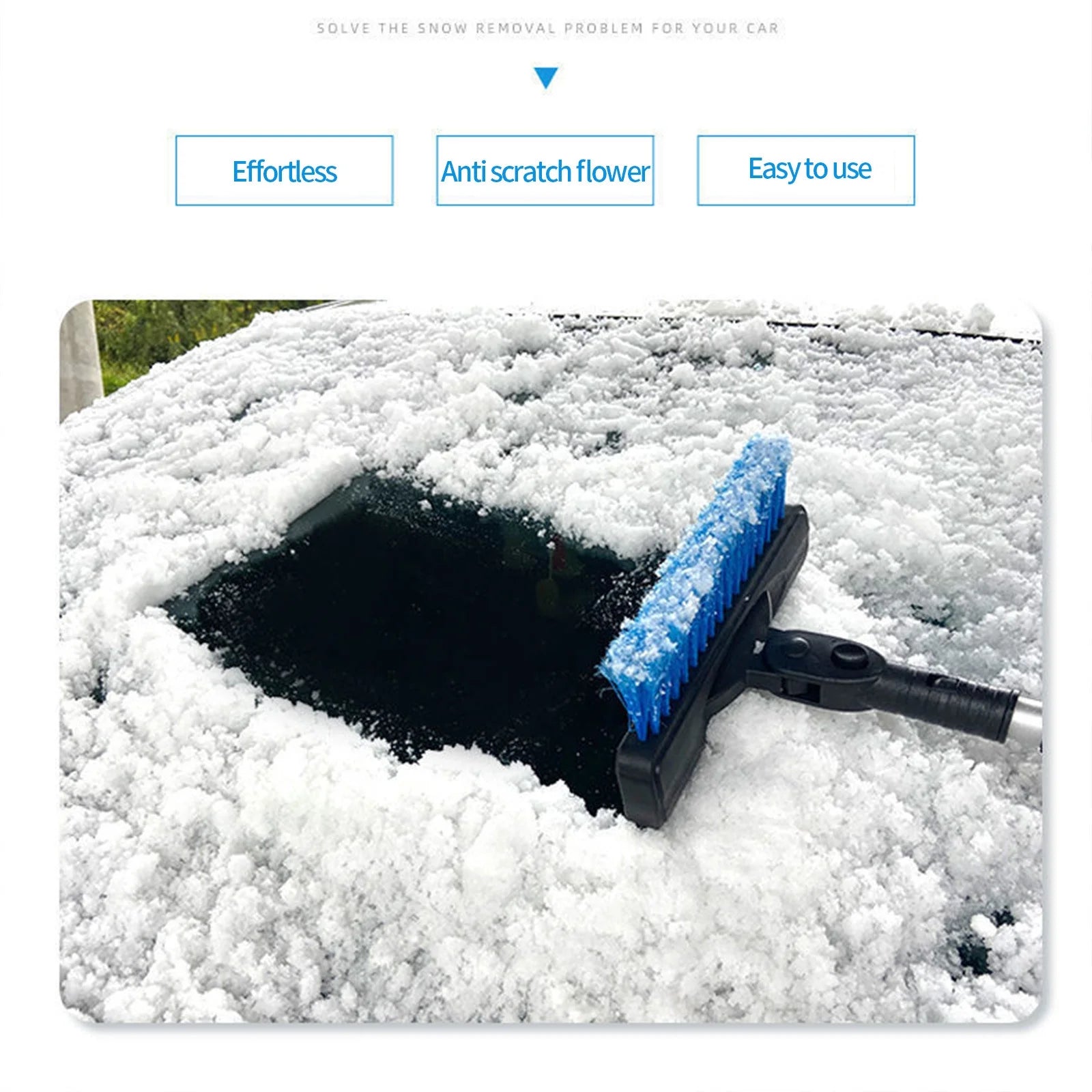 Extendable Snow Brush & Ice Scraper – Multi functional Winter Car Cleaning Tool