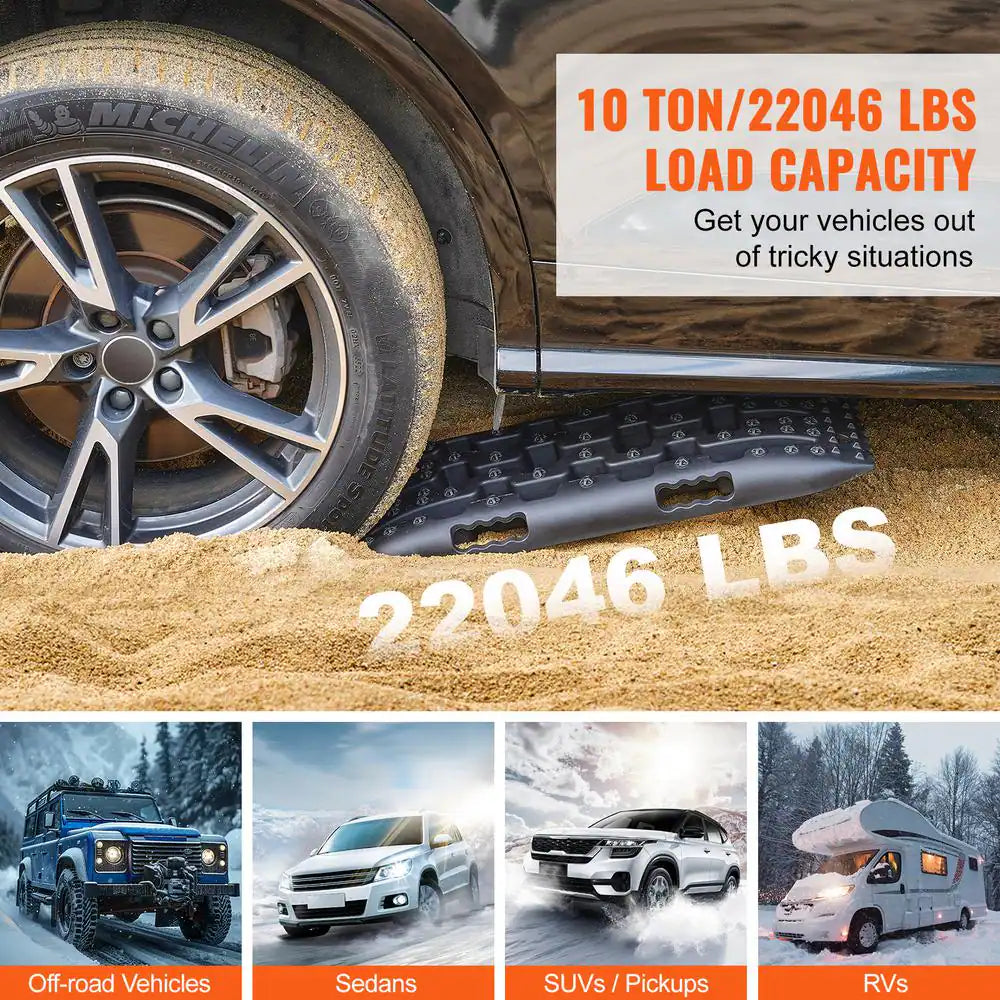 10 Ton Traction Boards – Heavy-Duty Recovery Tracks for Cars, SUVs, Pickups & Off-Road Vehicles (Pair)