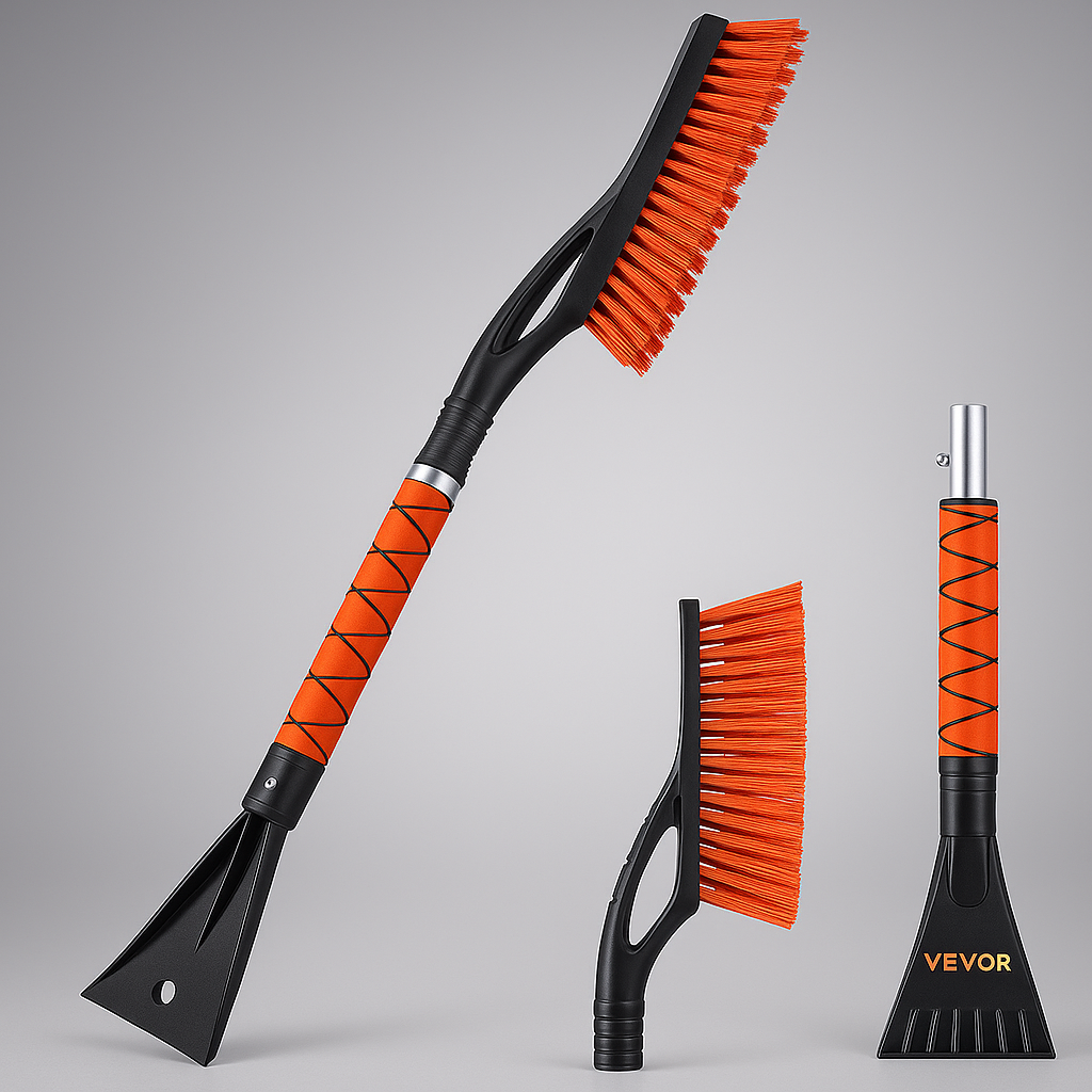 Snow Brush & Ice Scraper for Car Windshield – 27-Inch Aluminium Winter Tool