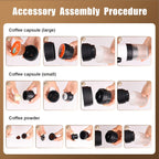 Portable Espresso Machine for Travel, 3-In-1 Mini Coffee Maker with USB-C, Compatible with NS/DG Capsules/Ground Coffee, 20 Bar, Ideal for Camping, Car, Office & Gifts, Gray