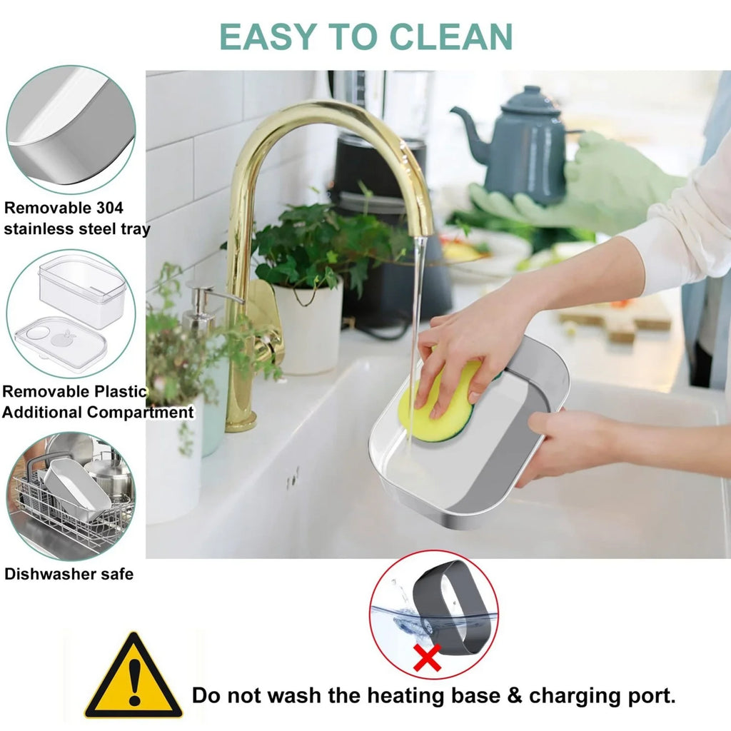 Electric Lunch Box for Car and Home,Portable Food Warmer, Reusable Lunch Bag, with Spoon Fork, 1.5L Large Capacity