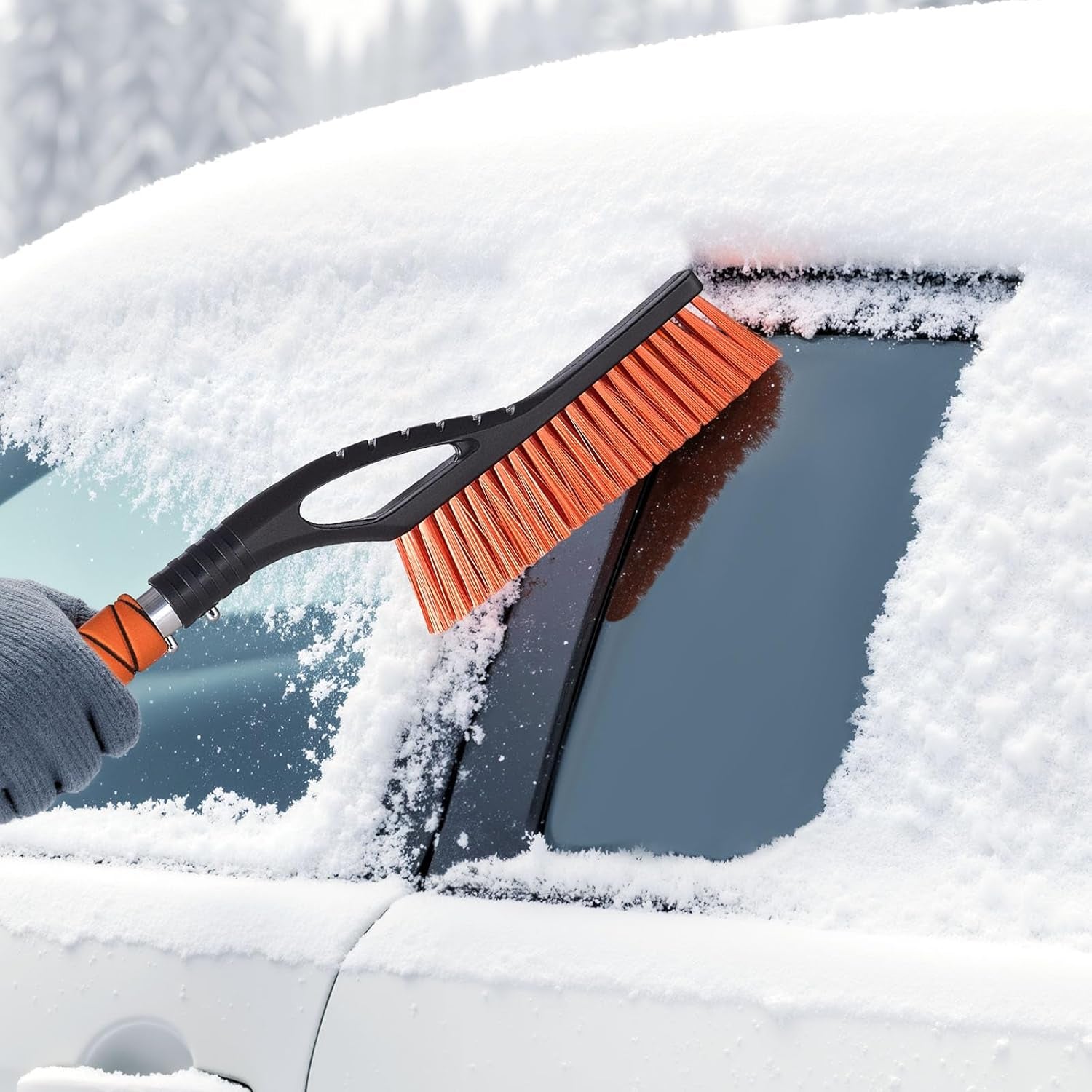 Snow Brush & Ice Scraper for Car Windshield – 27-Inch Aluminium Winter Tool