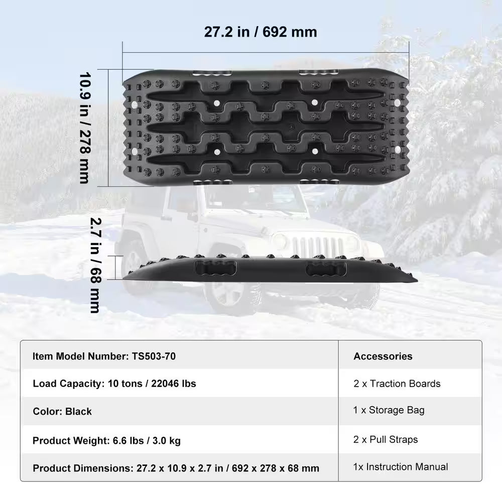 10 Ton Traction Boards – Heavy-Duty Recovery Tracks for Cars, SUVs, Pickups & Off-Road Vehicles (Pair)