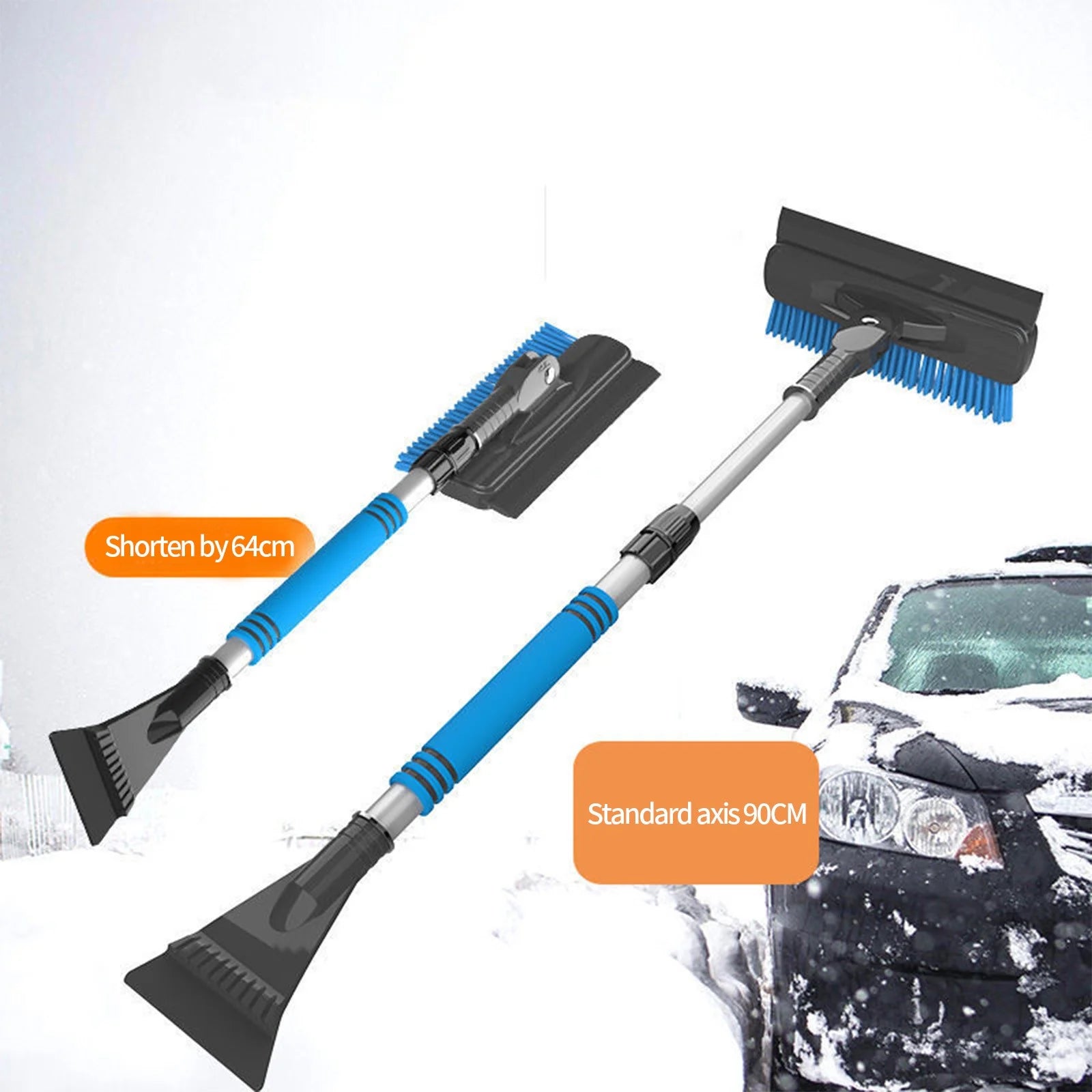 Extendable Snow Brush & Ice Scraper – Multi functional Winter Car Cleaning Tool